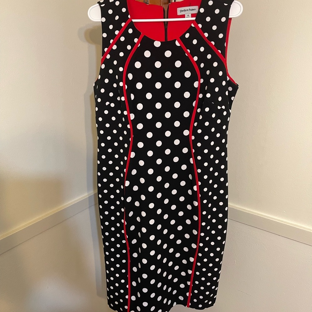 Shelby & Palmer Red and White Sheath Mini Dress - Picture 5 of 12